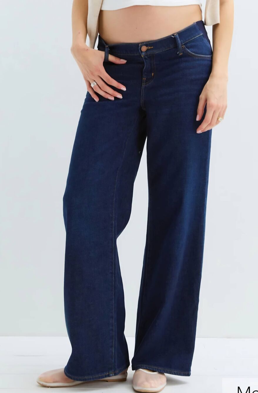 Hatch The Relaxed wide leg Maternity jeans sz 34